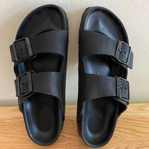 Birkenstock Arizona Black Leather Sandal. 7.5.